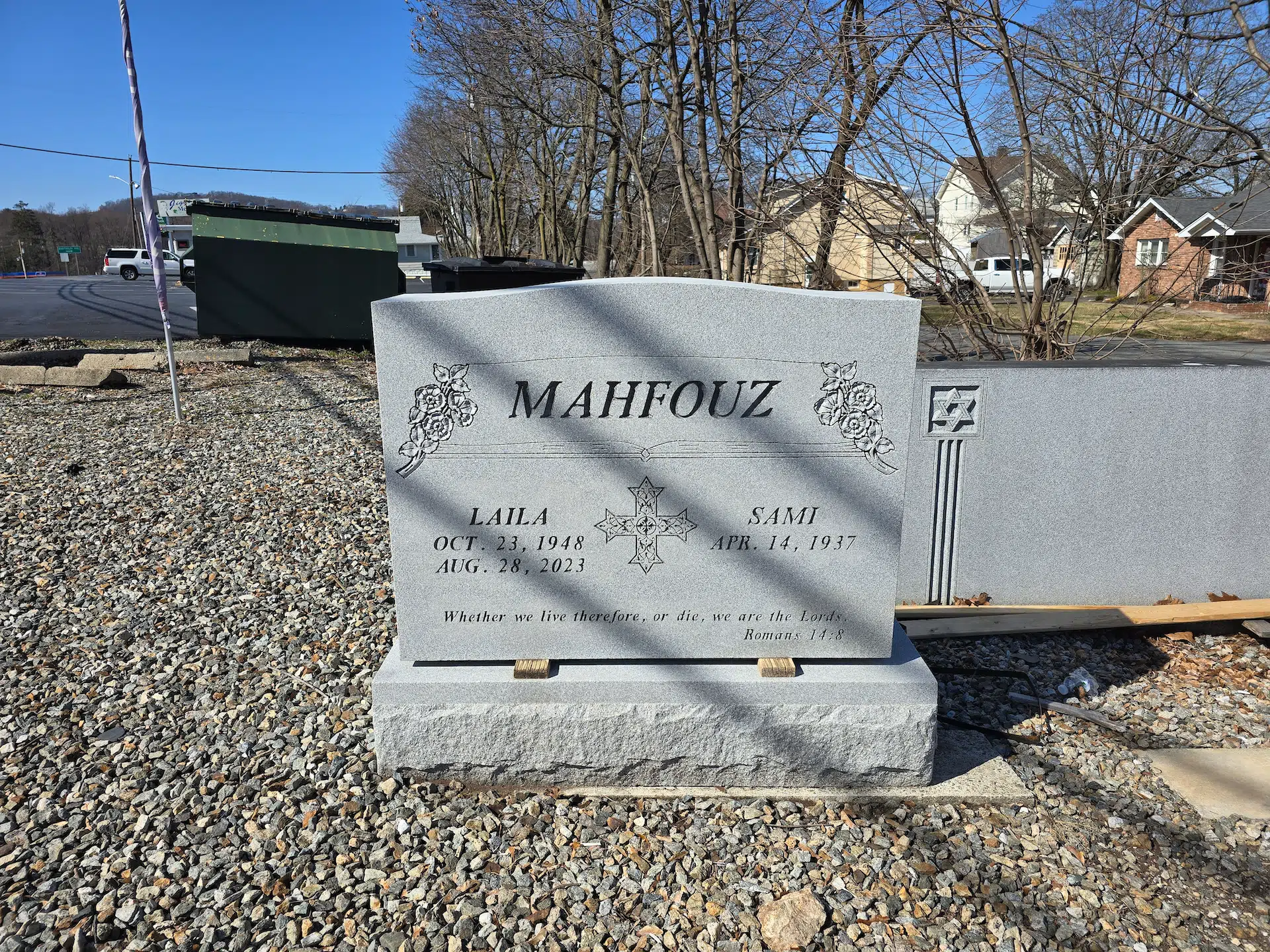 Granite Headstone (local) hand-carved by Headstone Finder in NJ — image 1