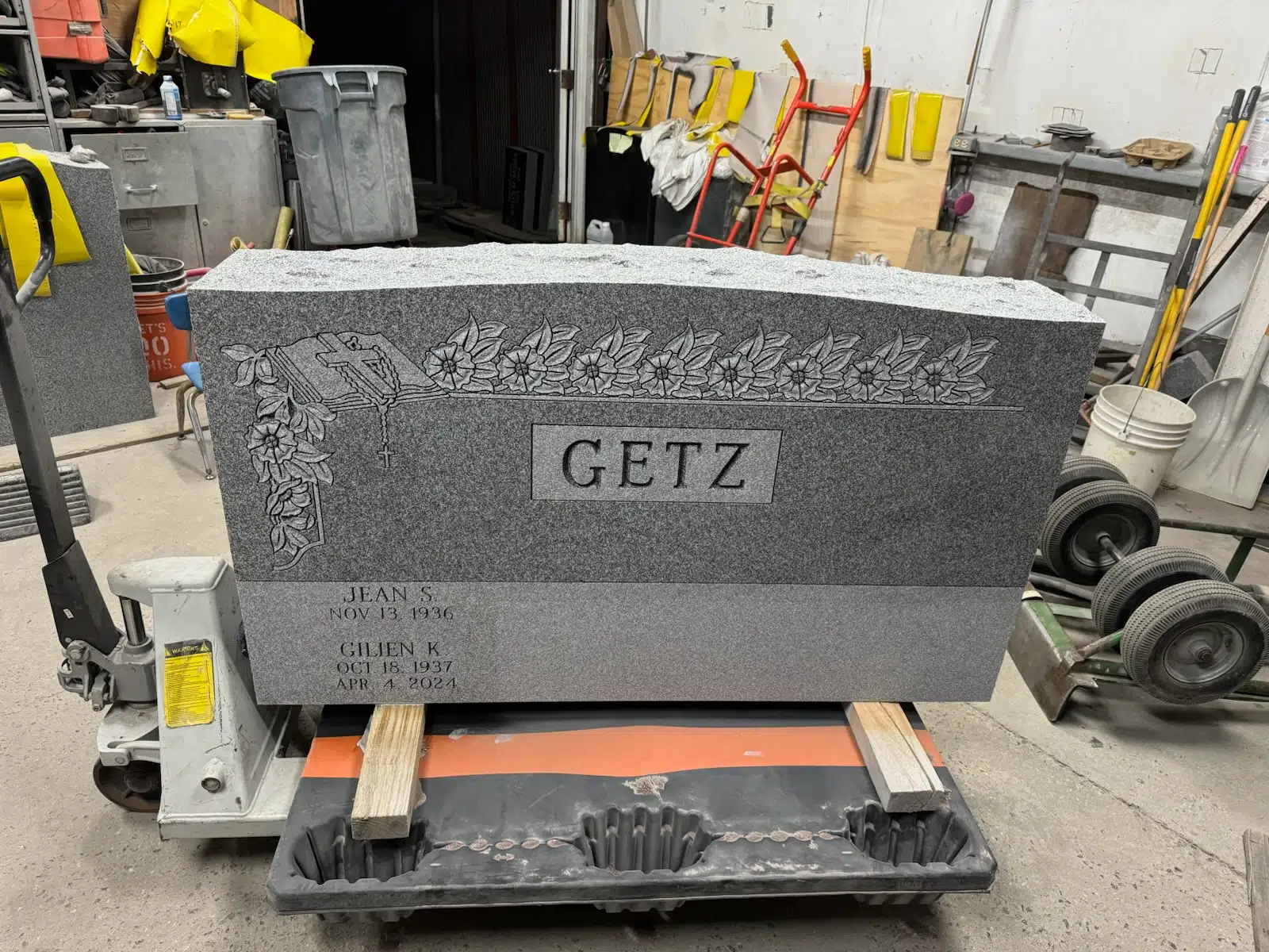 Granite Headstone (local) hand-carved by Headstone Finder in NJ — image 5